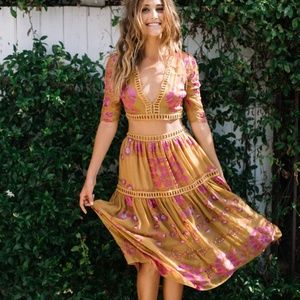 For Love and Lemons Midi Skirt